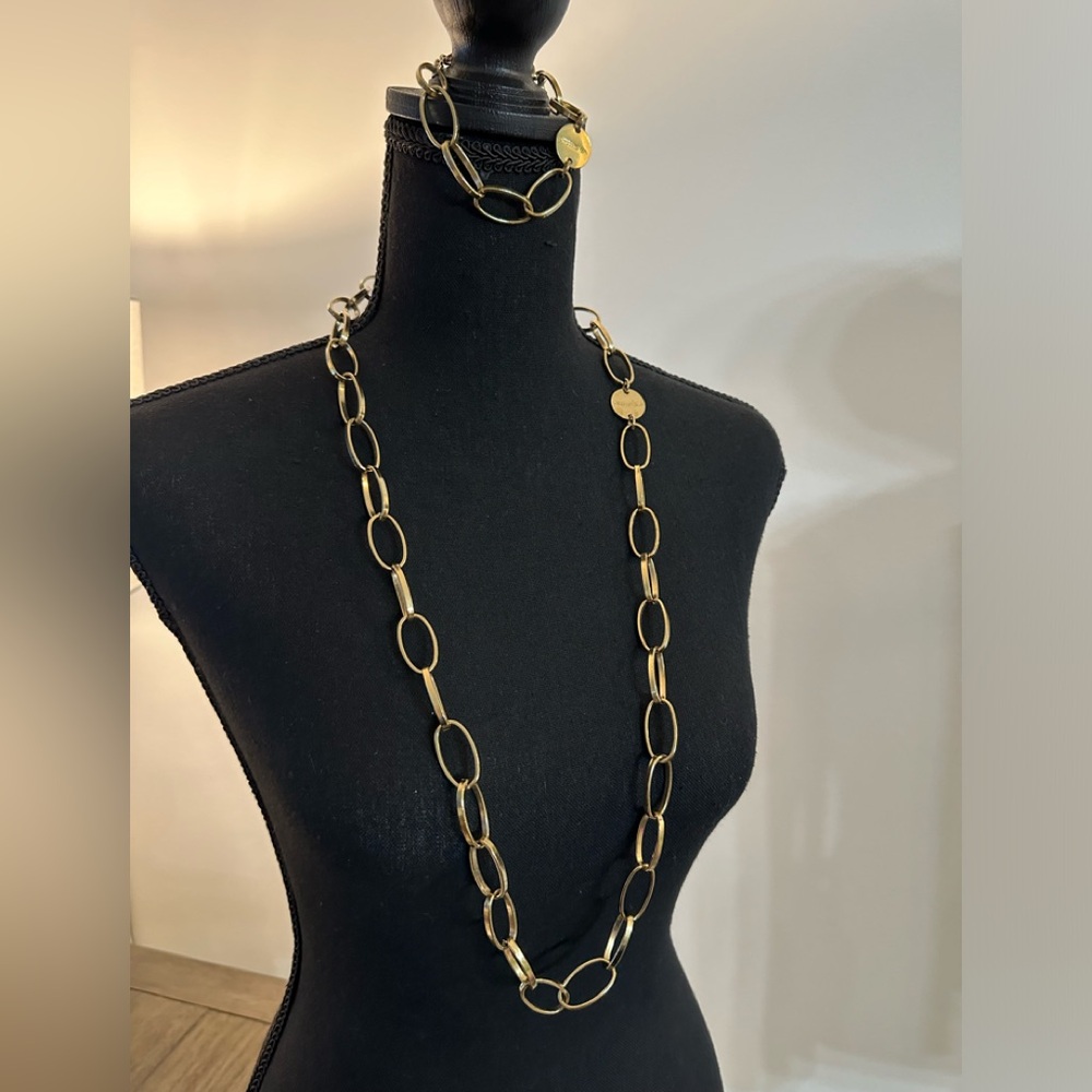 Dyrberg/Kern Gold Necklace & Bracelet